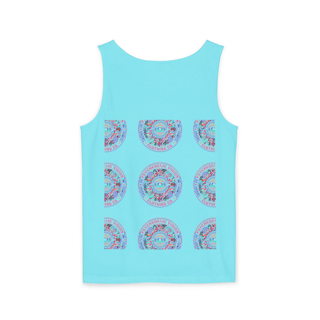 Psychedelic Vision Tank Top — Retro Eye Mandala Graphic