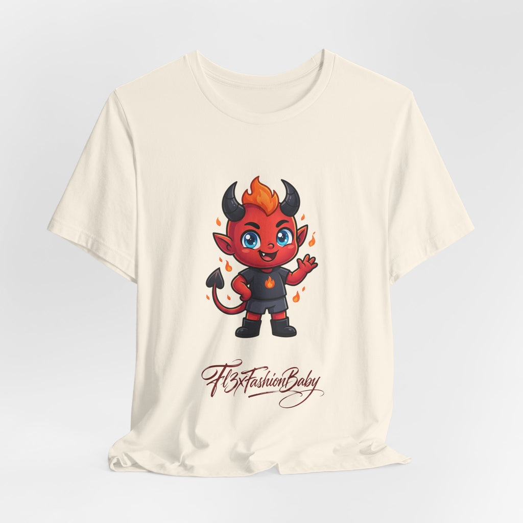 Devil Baby Graphic Tee — Cute Red Demon Cartoon Shirt