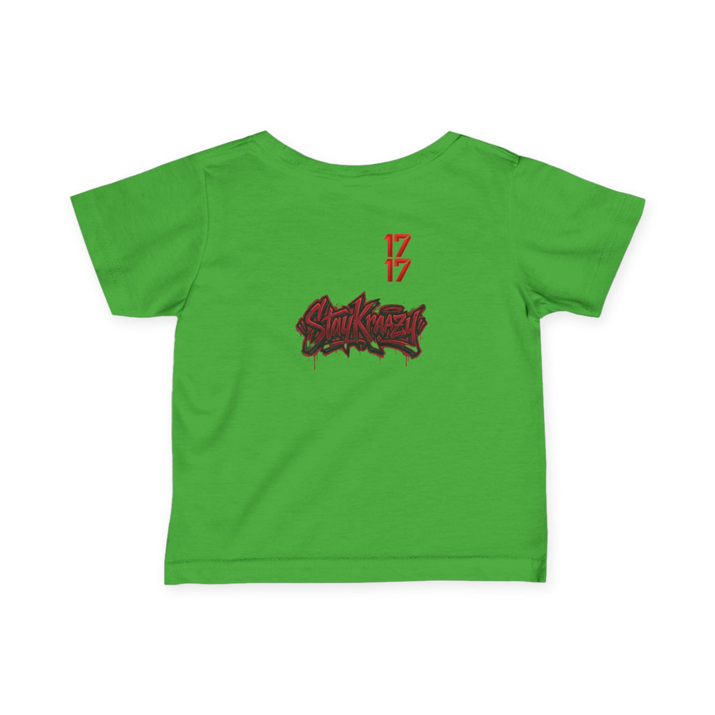 Infant Tee — Red Graffiti "17/17" Street Style Baby Shirt