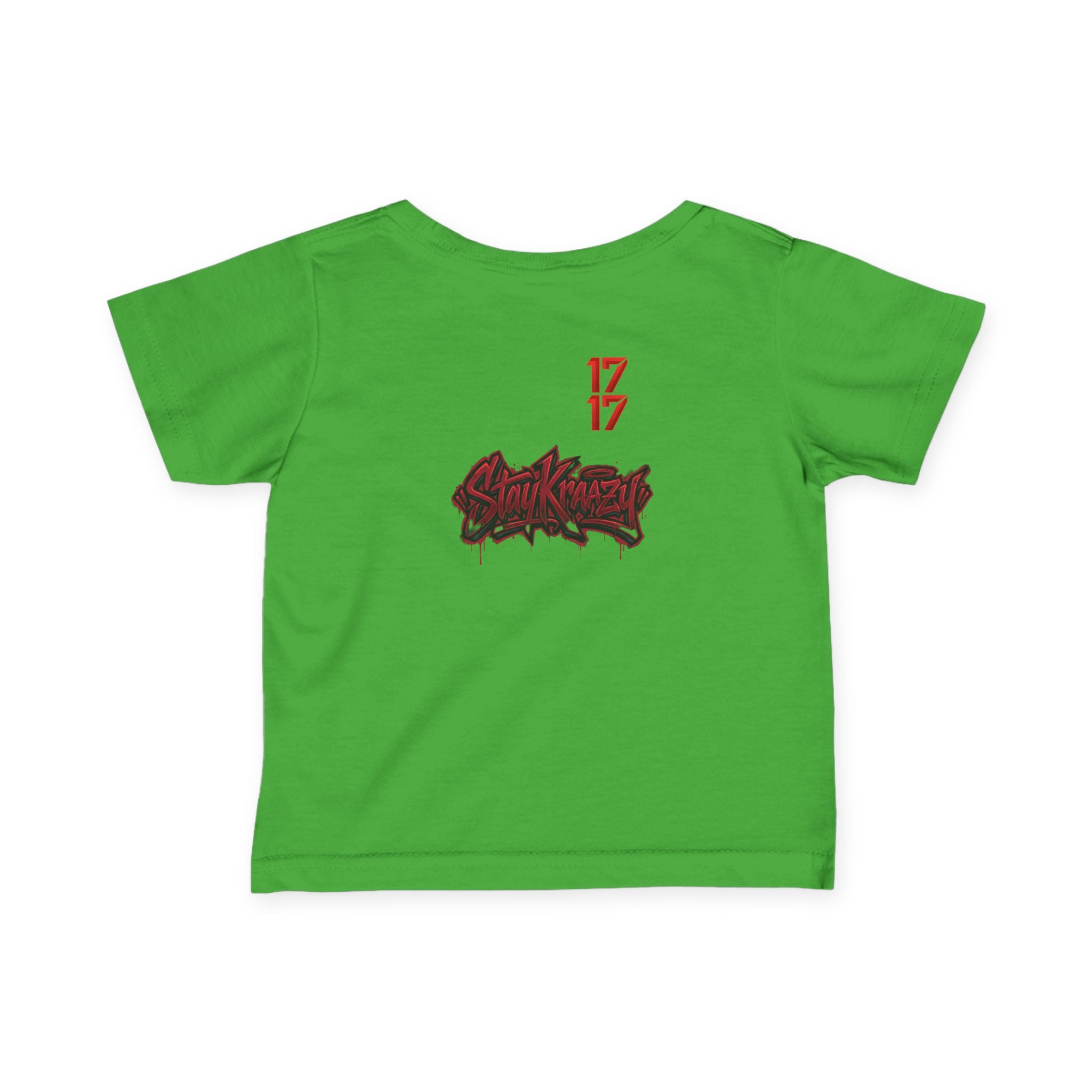Infant Tee — Red Graffiti "17/17" Street Style Baby Shirt