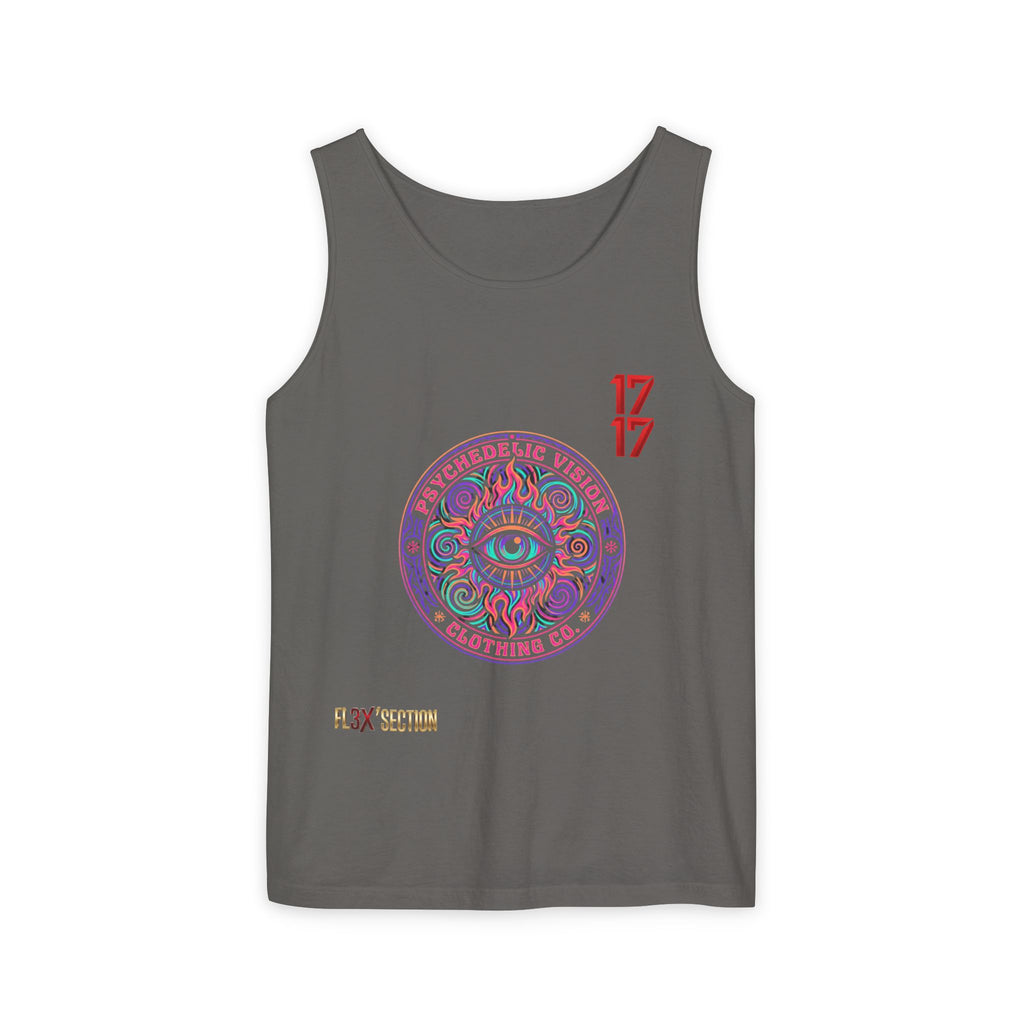 Psychedelic Vision Tank Top — Retro Eye Mandala Graphic