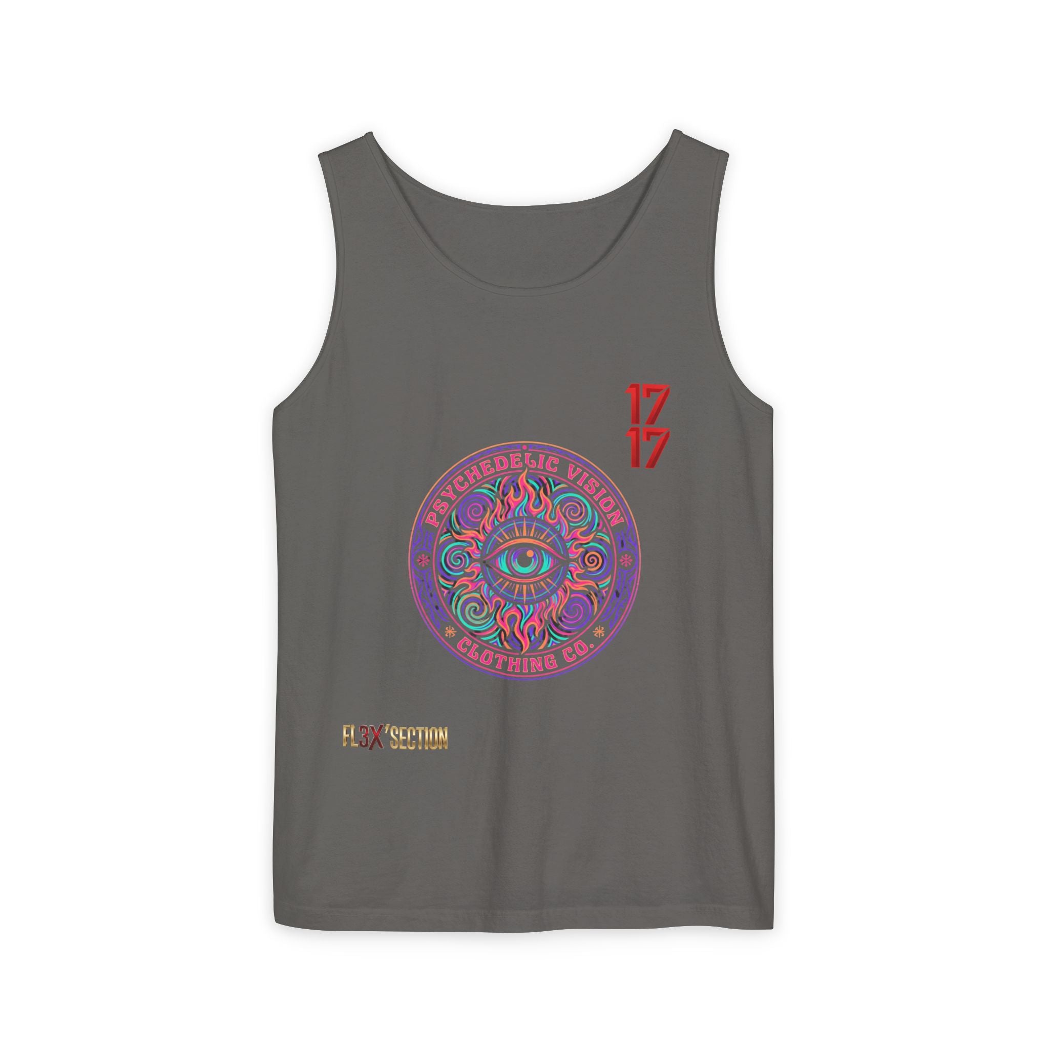 Psychedelic Vision Tank Top — Retro Eye Mandala Graphic