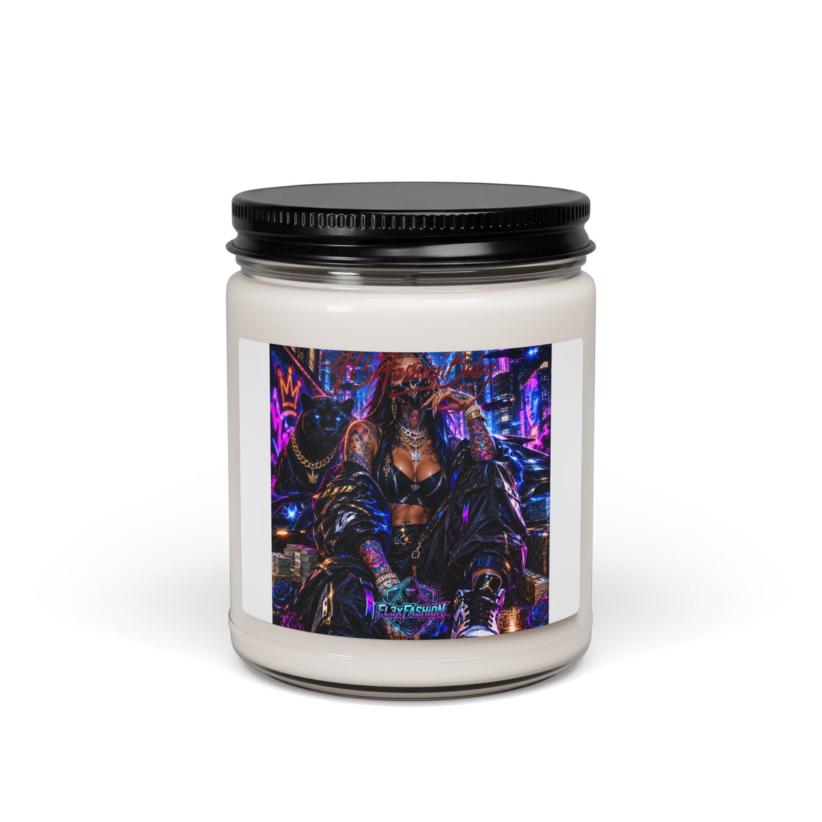 Cyberpunk Goddess Scented Soy Candle — 9oz Aromatic Jar