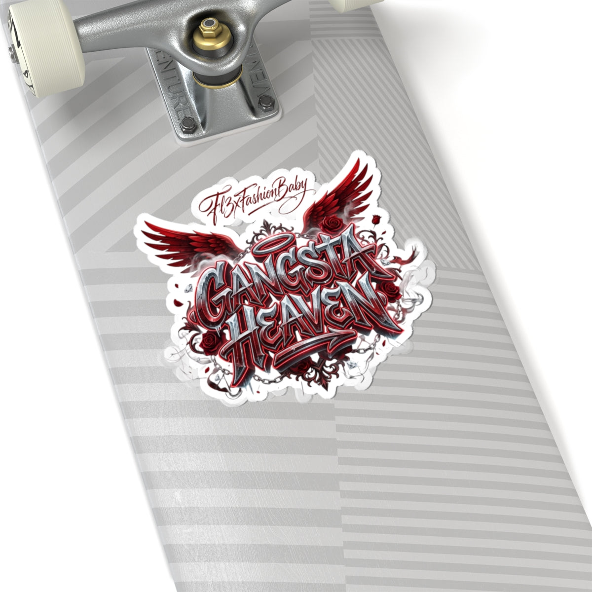 Gangsta Heaven Kiss-Cut Sticker — Red Winged Street Art Decal