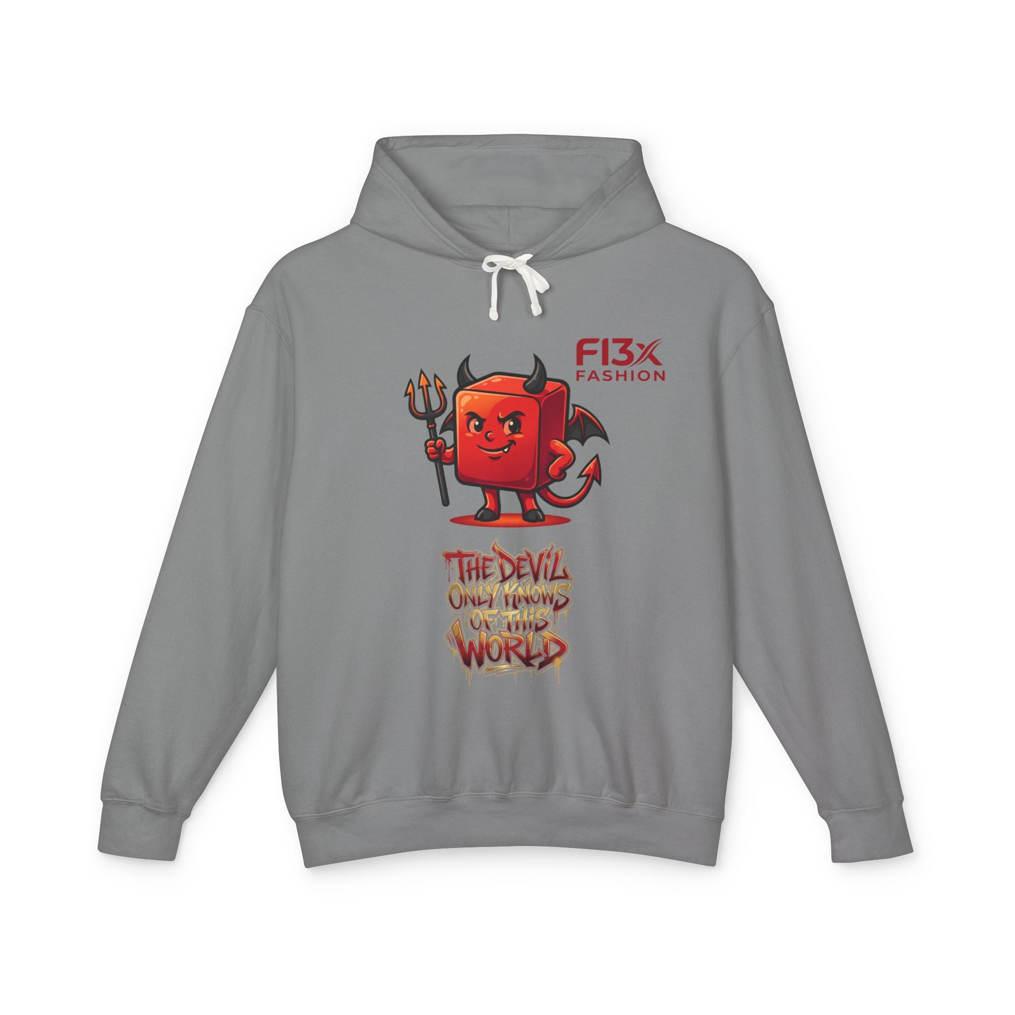 Devil Graphic Hoodie — "The Devil Only Knows of This World" Streetwear Sweatshirt