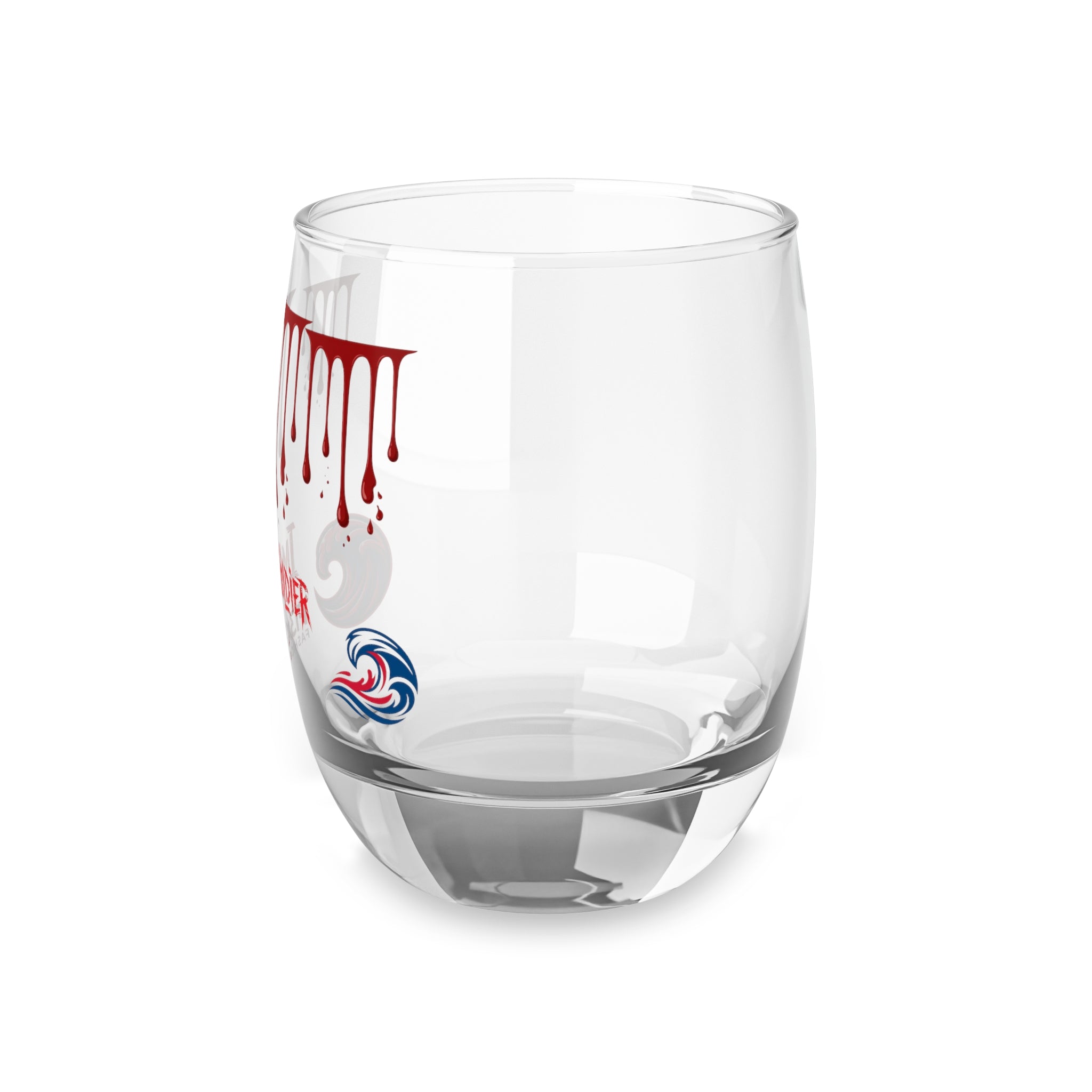 Blood Drip Whiskey Glass — I'm a Soldier Graphic Stemless Rocks Glass