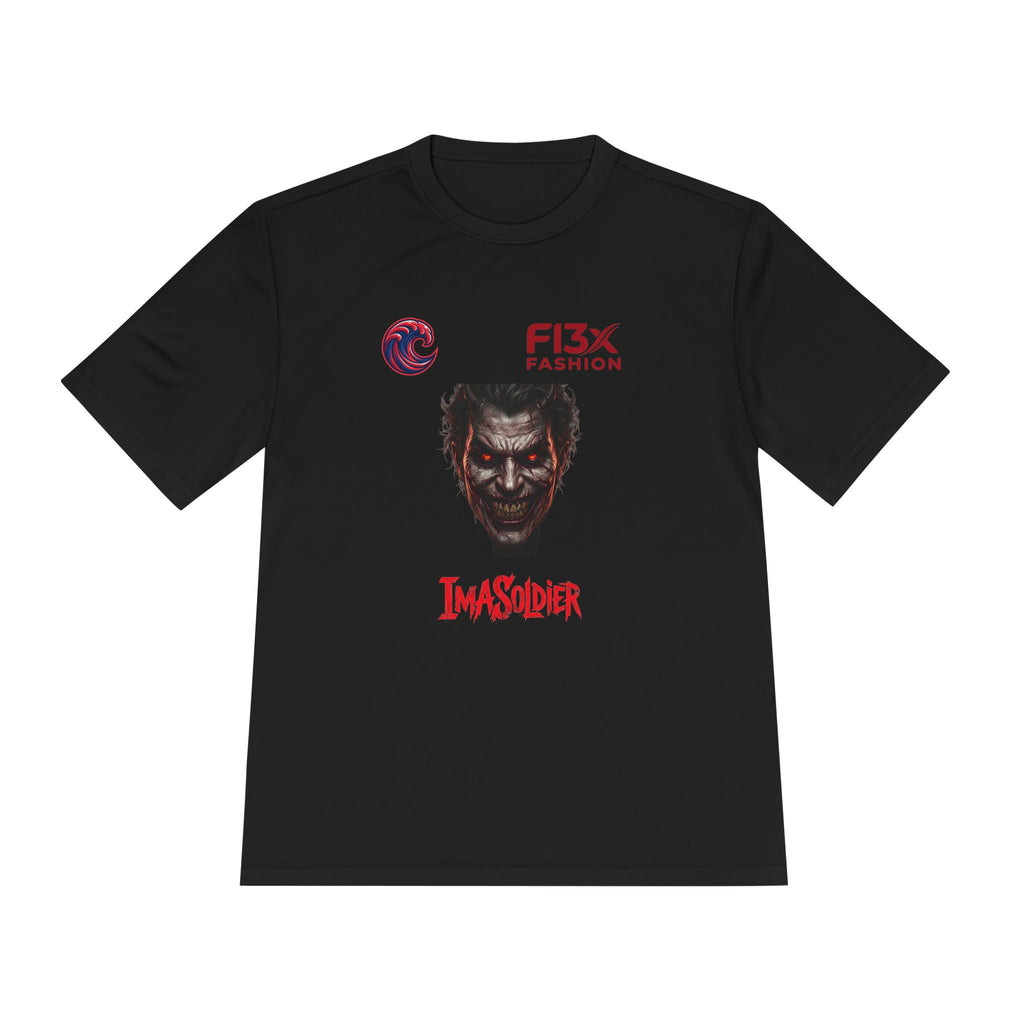 ImaSoldier Graphic Tee — Dark Joker Face Logo Moisture‑Wicking Shirt