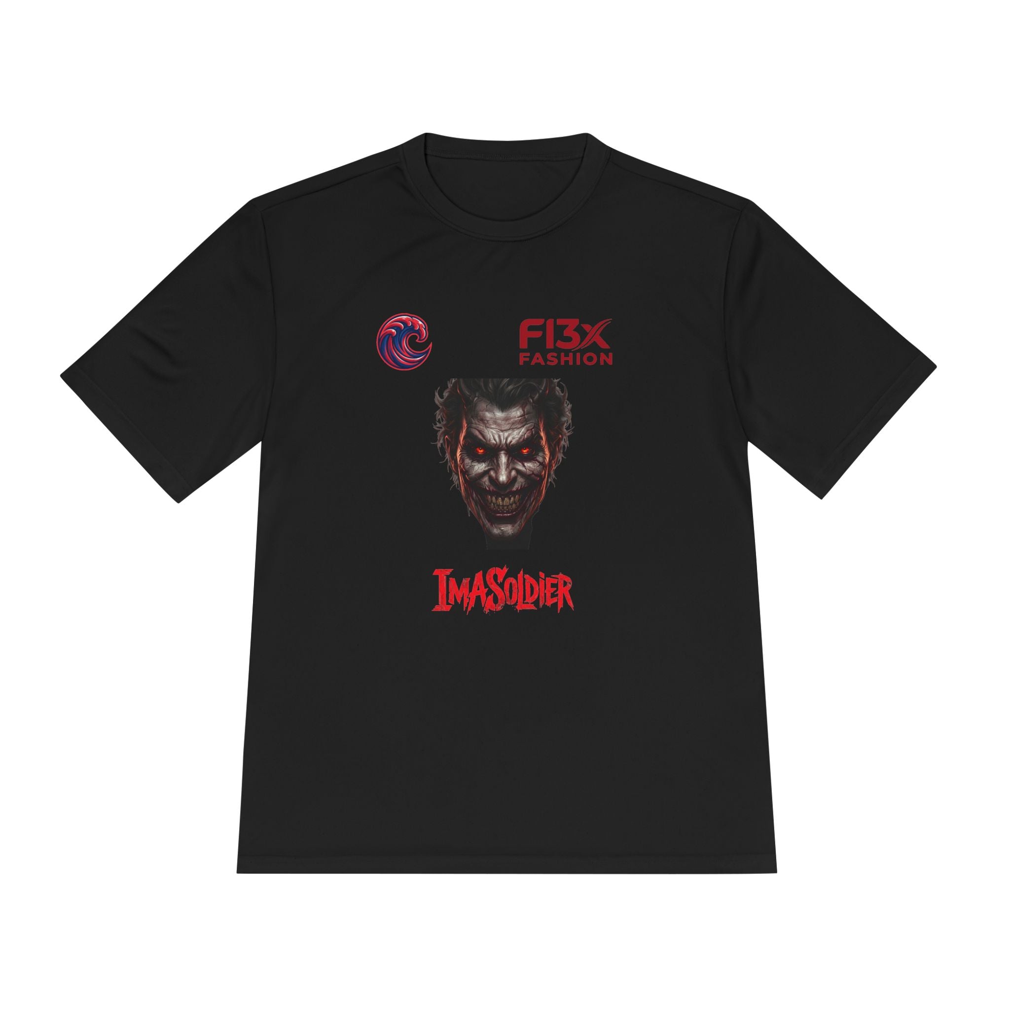 ImaSoldier Graphic Tee — Dark Joker Face Logo Moisture‑Wicking Shirt