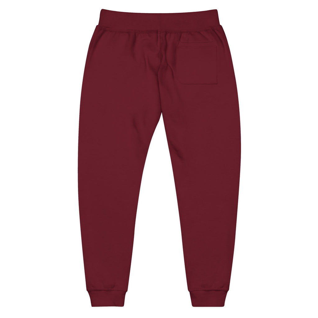 Embroidered Drip Horror Sweatpants — White Fleece Joggers