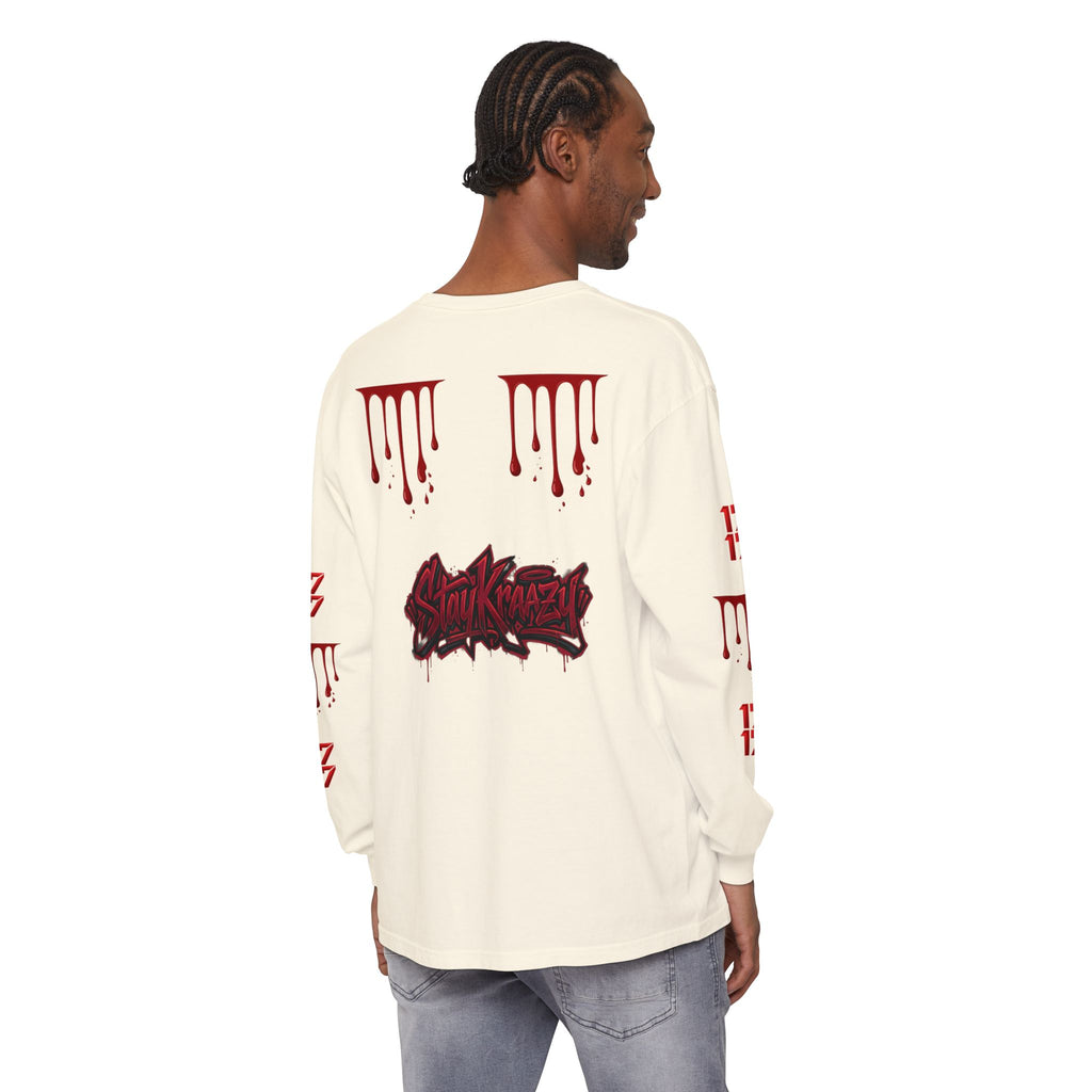 Blood Drip Graphic Long Sleeve Tee