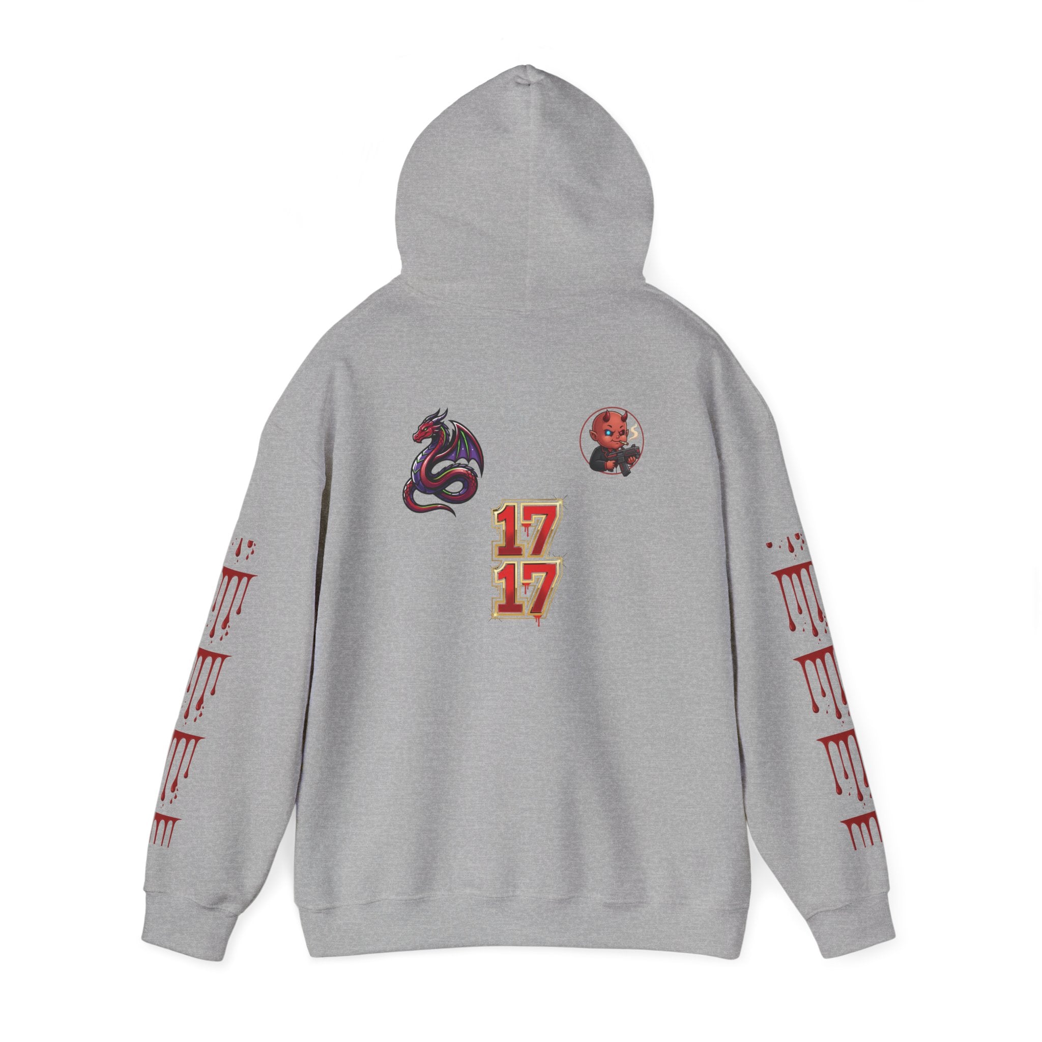 Hoodie — Gothic 1717 Dripping Symbols Pullover