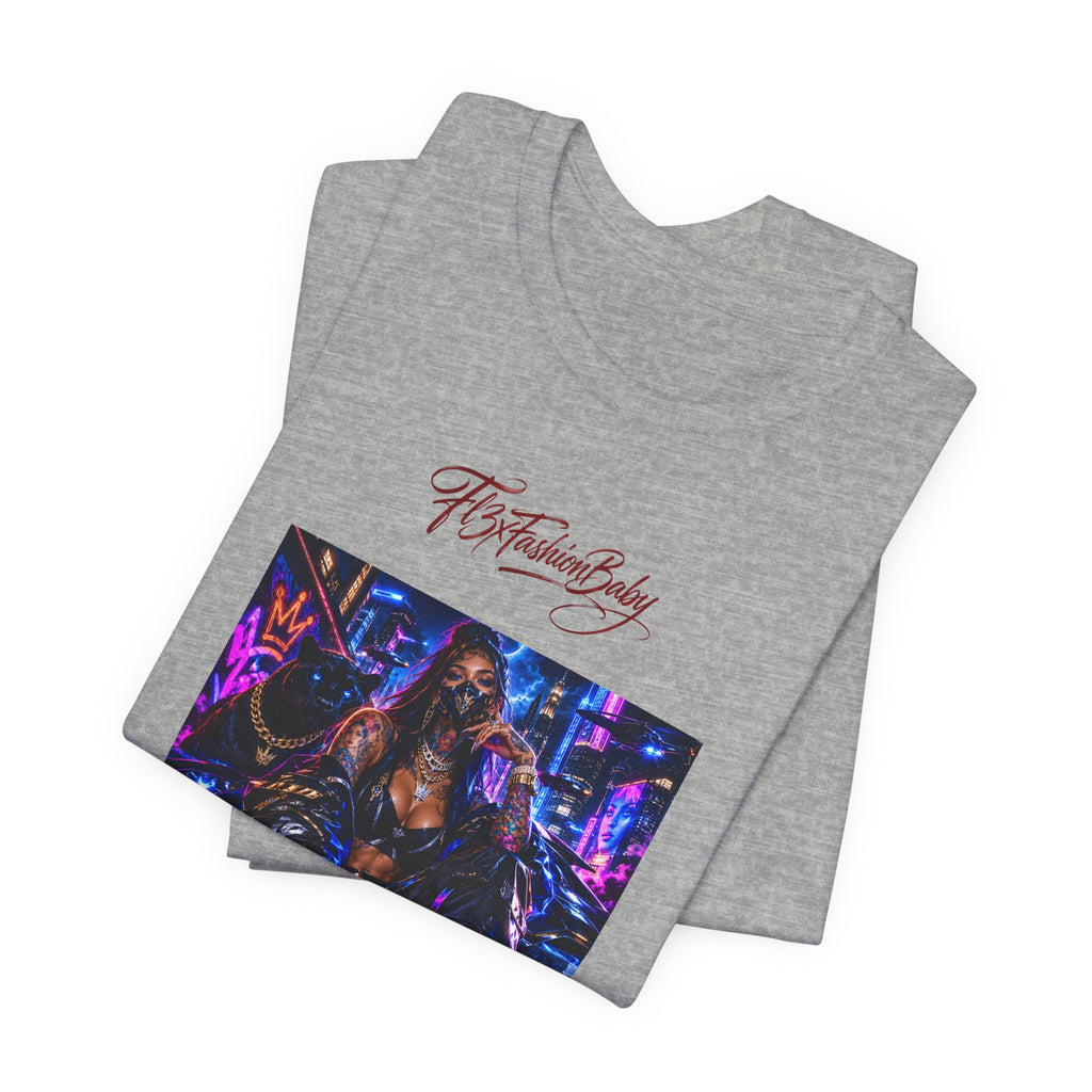 T-Shirt — Futuristic Cyber City Graphic Tee ("It's Fashion Baby")