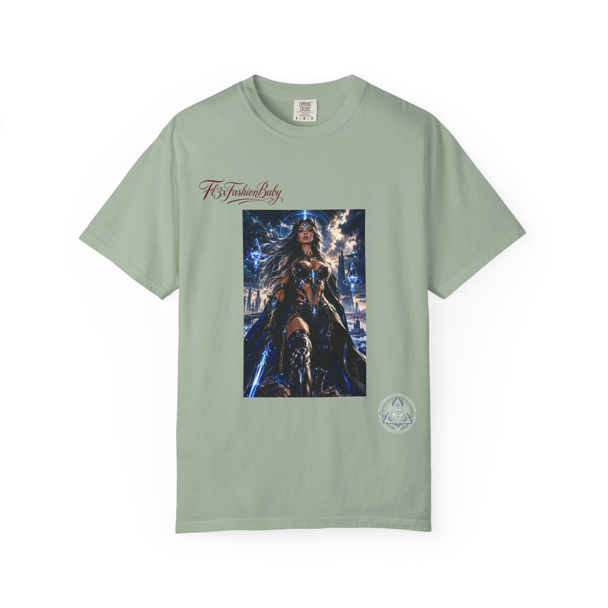 Fantasy Warrior Graphic T-Shirt — "FB7FashionBaby" Logo Tee