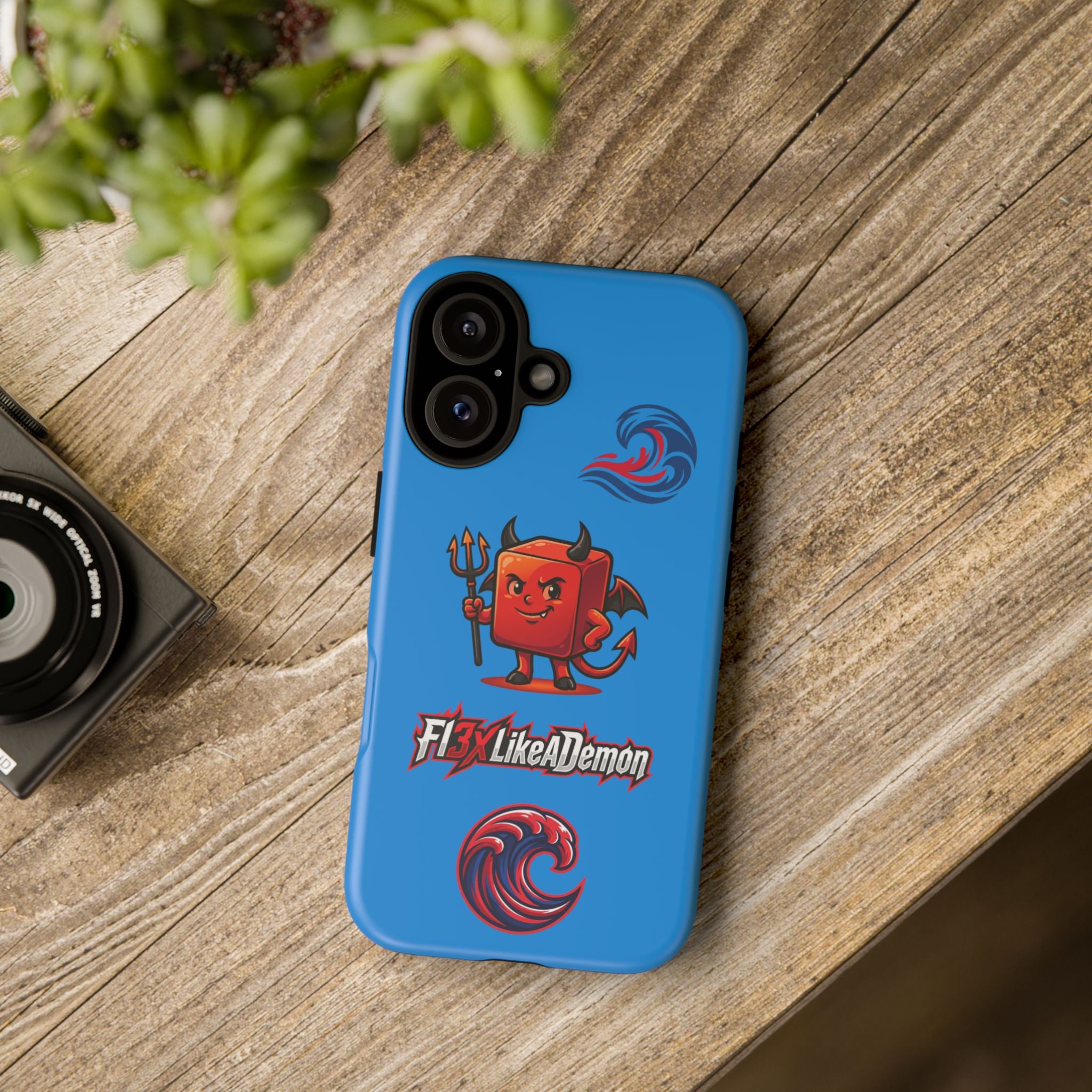 Phone Case — 'Fly Like A Demon' Cute Devil Graphic Protective Cover