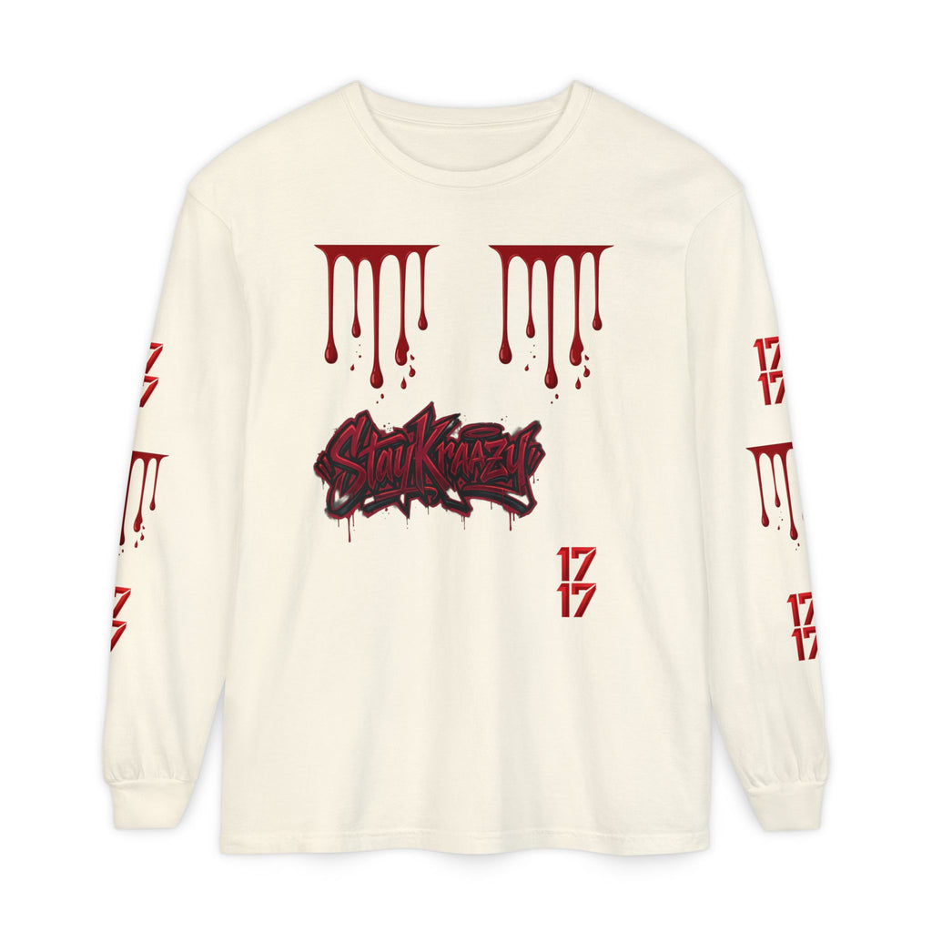 Blood Drip Graphic Long Sleeve Tee