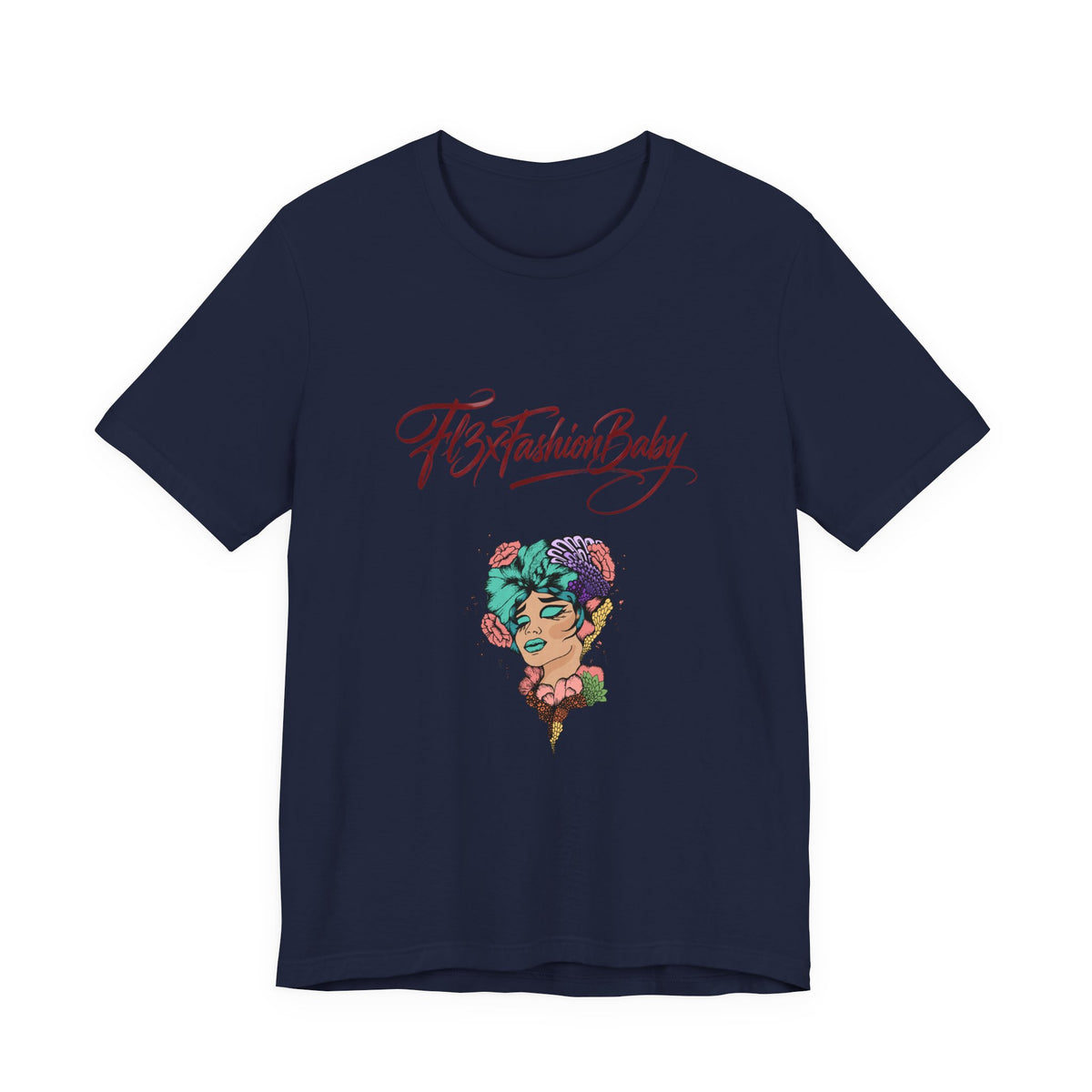 T-Shirt — 'FBxFashionBaby' Floral Portrait Graphic Tee