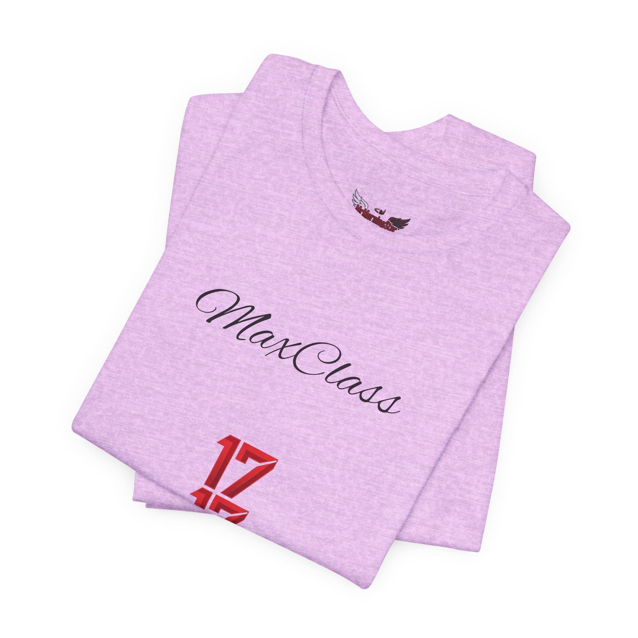 MaxClass '17' Graphic Tee — Minimal Script Logo T-Shirt