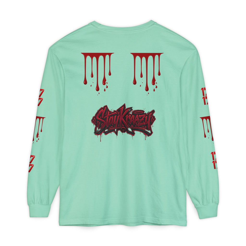 Blood Drip Graphic Long Sleeve Tee