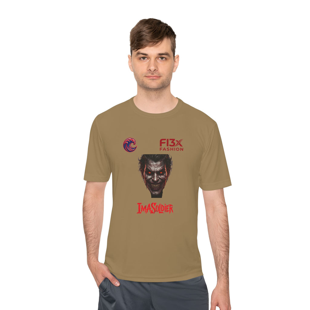 ImaSoldier Graphic Tee — Dark Joker Face Logo Moisture‑Wicking Shirt