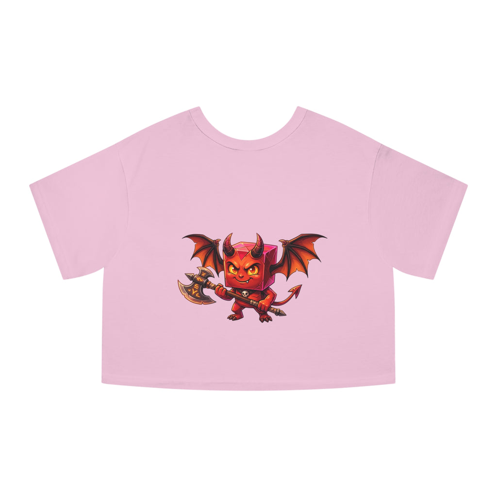 Devil Demon Graphic Cropped Tee