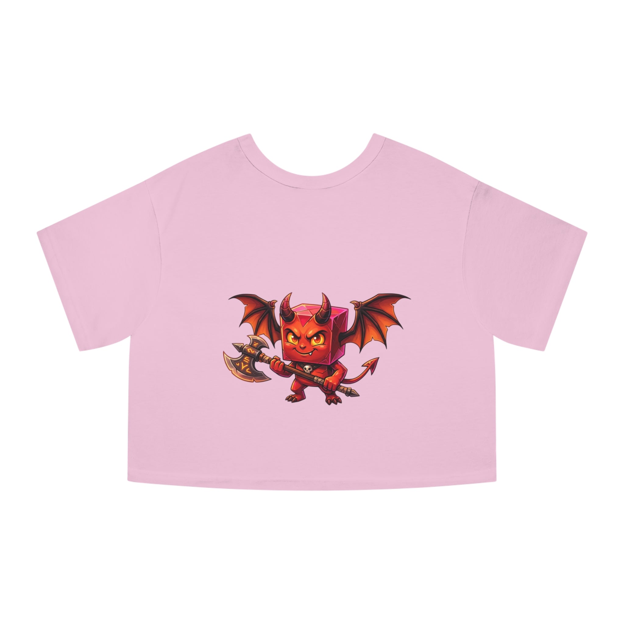 Devil Demon Graphic Cropped Tee