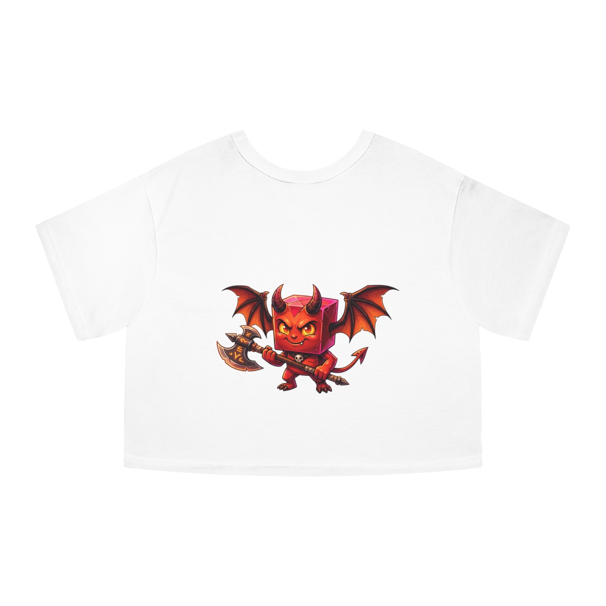 Devil Demon Graphic Cropped Tee