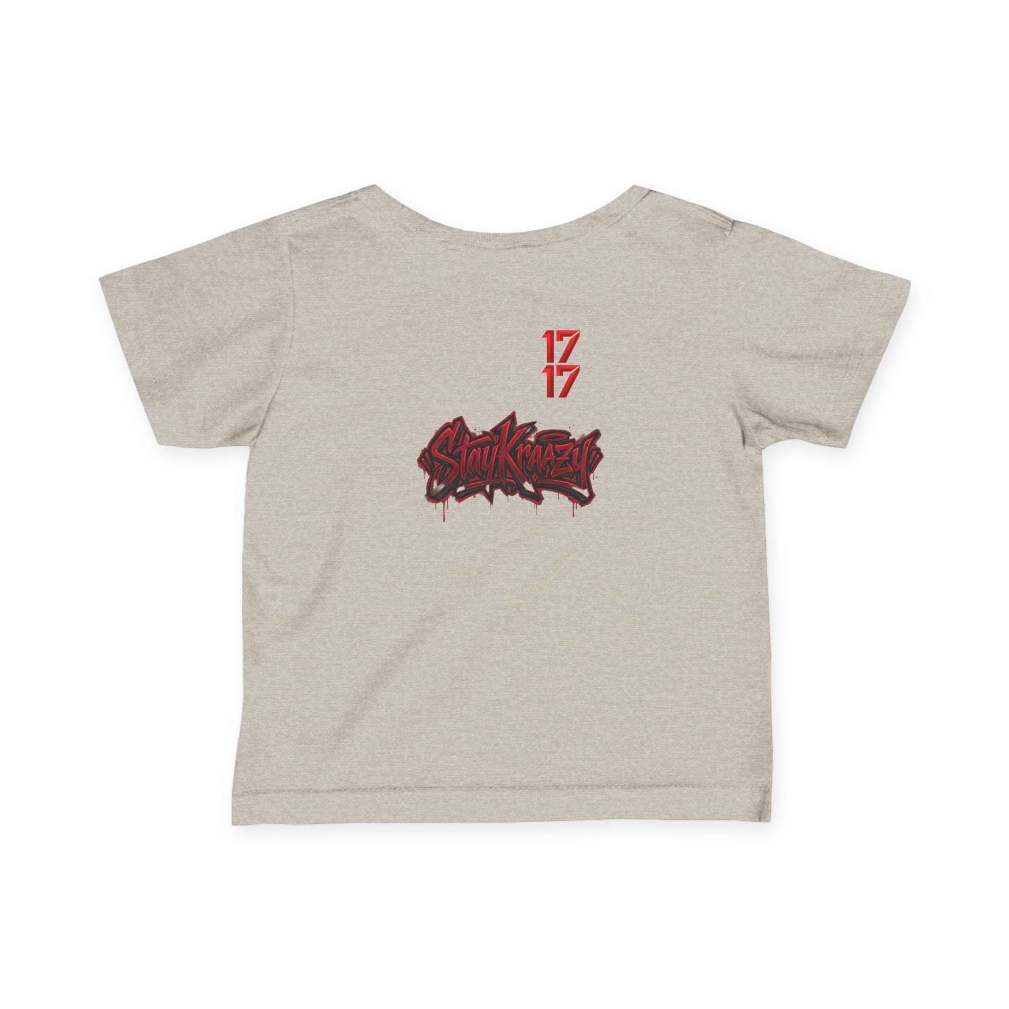 Infant Tee — Red Graffiti "17/17" Street Style Baby Shirt