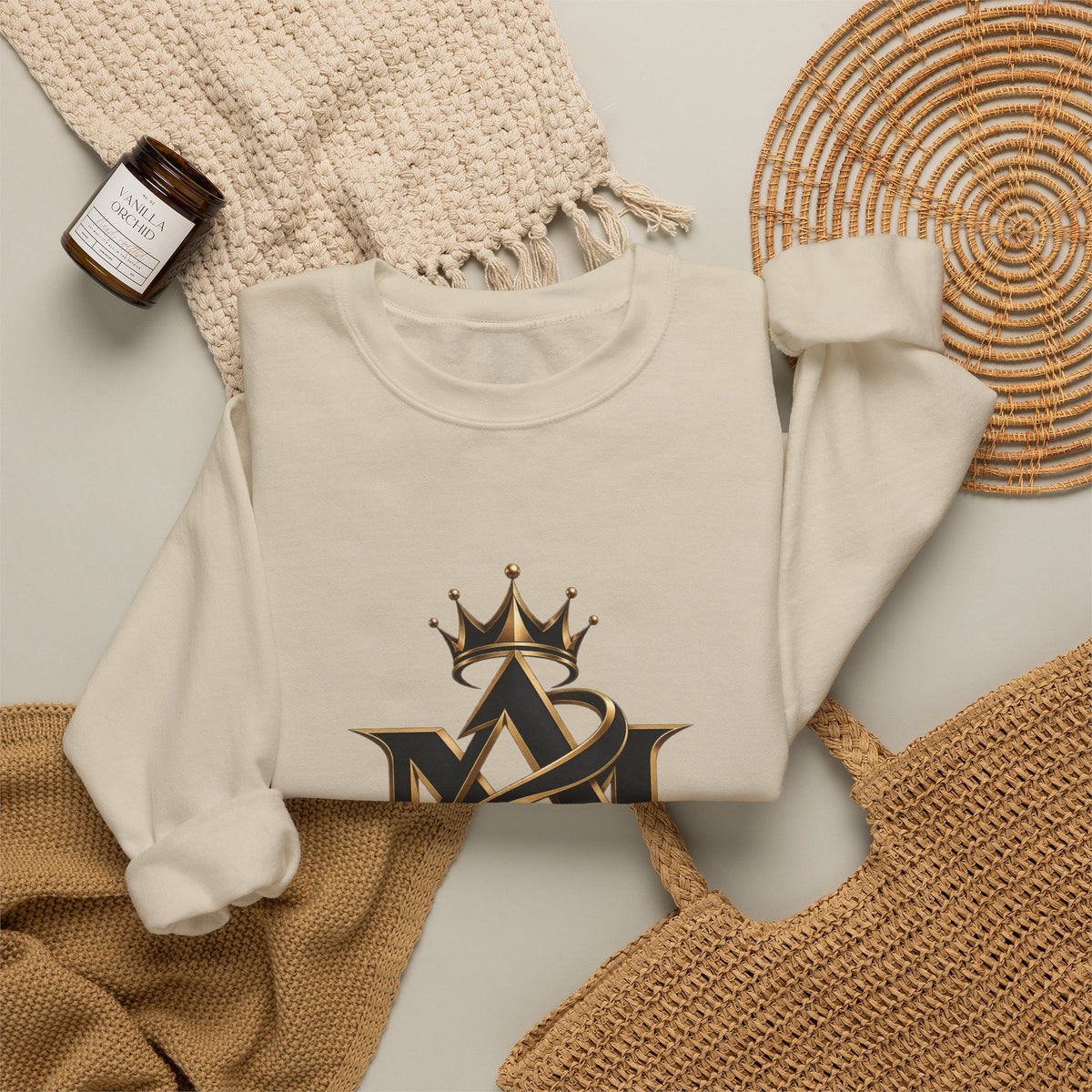 Fl3xFashion Crown Logo Crewneck Sweatshirt